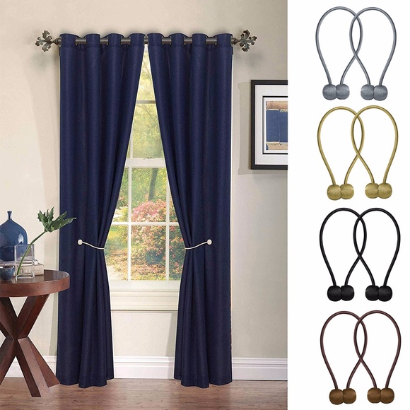 Gustave Accents 1 Pair Magnetic Curtain Hooks Rope Buckle